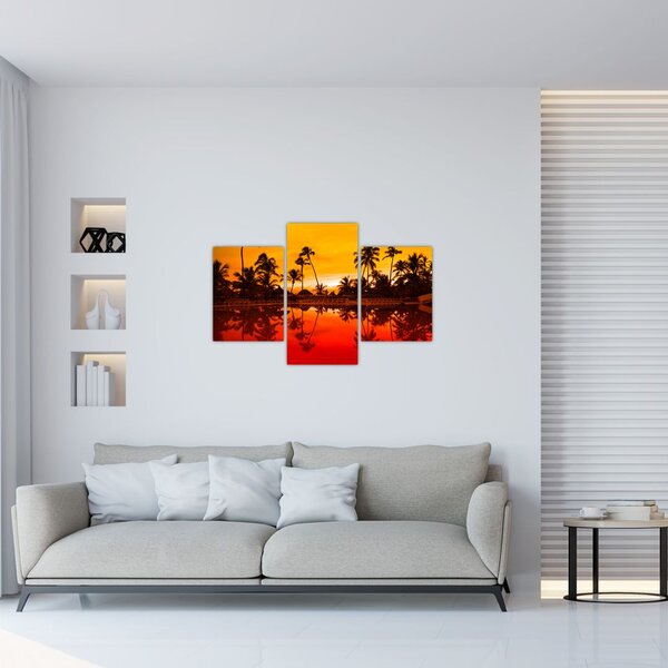 Slika - Zalazak sunca nad resortom (90x60 cm)