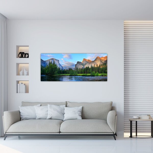 Slika divljeg planinskog krajolika (120x50 cm)