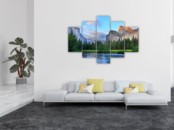 Slika divljeg planinskog krajolika (150x105 cm)
