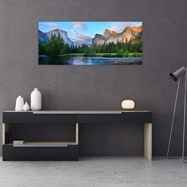 Slika divljeg planinskog krajolika (120x50 cm)