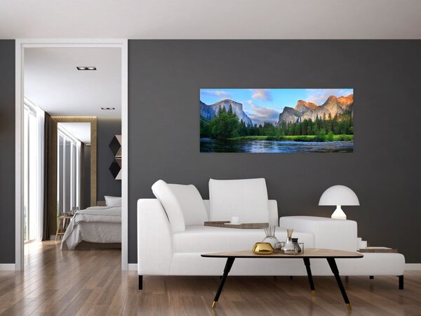 Slika divljeg planinskog krajolika (120x50 cm)