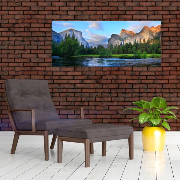 Slika divljeg planinskog krajolika (120x50 cm)