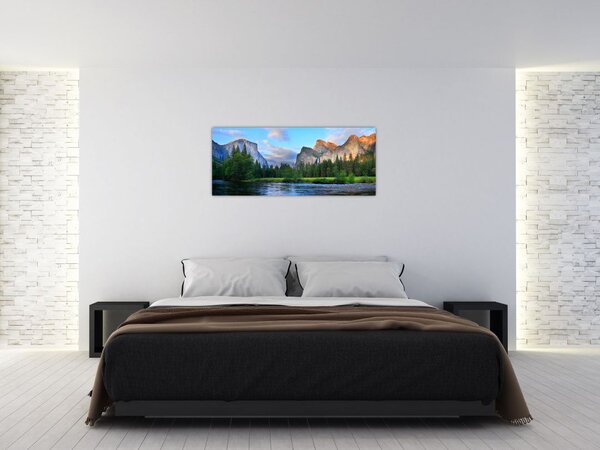 Slika divljeg planinskog krajolika (120x50 cm)