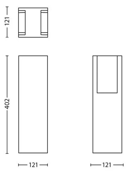 VANJSKA SVJETILJKA TURACO HUE ANTRCIT 9,5W 16473/93/P0