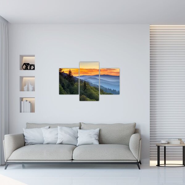 Slika - Crveni oblaci u planinama (90x60 cm)