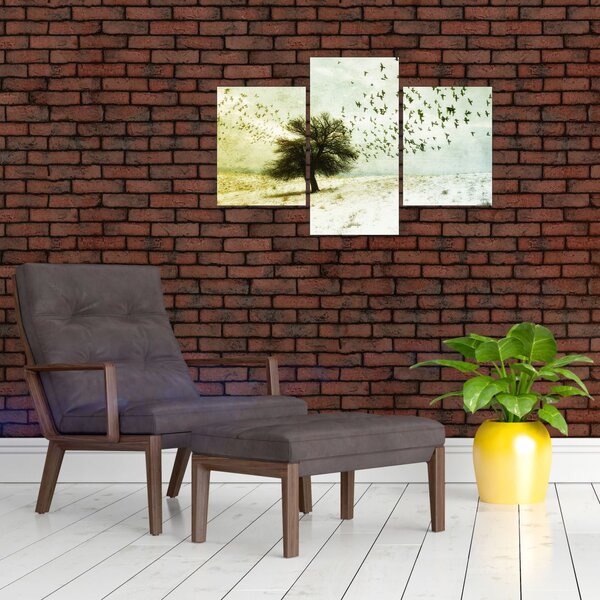 Slika - Naslikano jato ptica (90x60 cm)