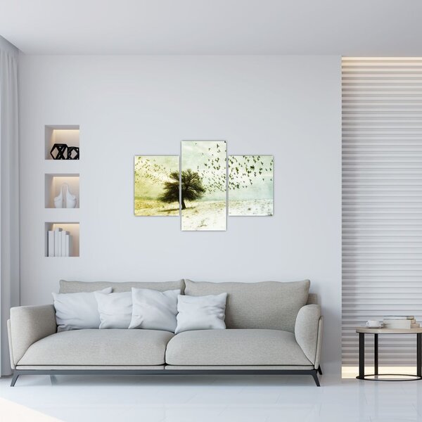 Slika - Naslikano jato ptica (90x60 cm)