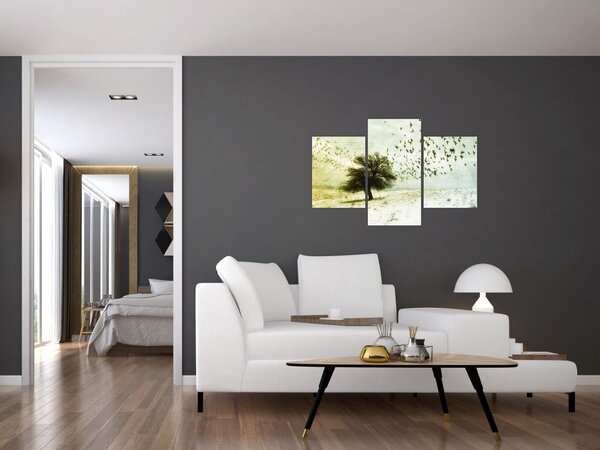 Slika - Naslikano jato ptica (90x60 cm)