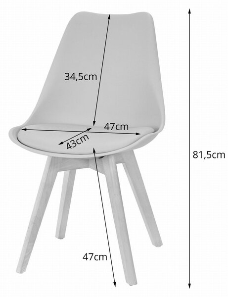 Blagovaonski set 1 + 4, stol MADO ARTISAN 80x80 + stolice BALI MARK crna