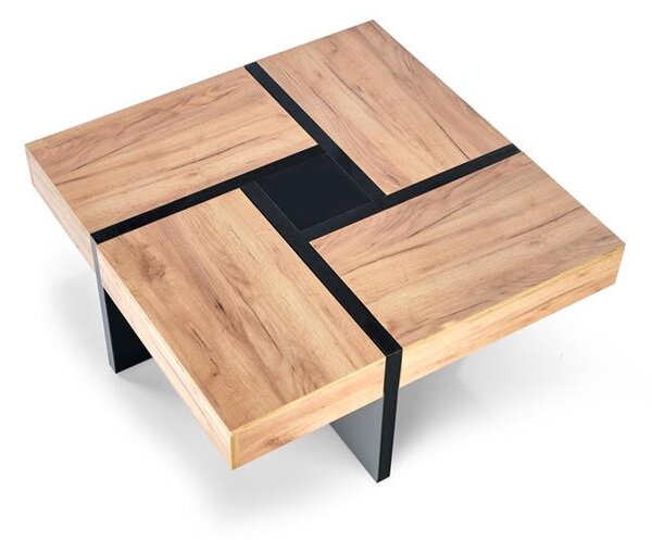 Stolić za kavu Shanel (hrast craft + crna)