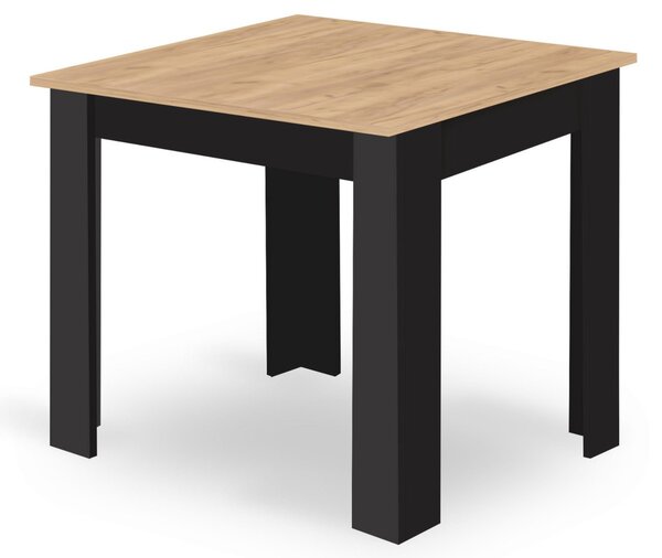 Blagovaonski set 1 + 4, stol MADO ARTISAN 80x80 + stolice BALI MARK crna