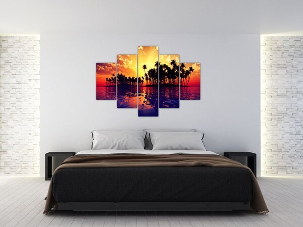Slika otoka u zalasku sunca (150x105 cm)