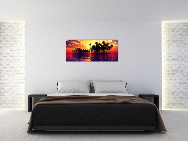 Slika otoka u zalasku sunca (120x50 cm)