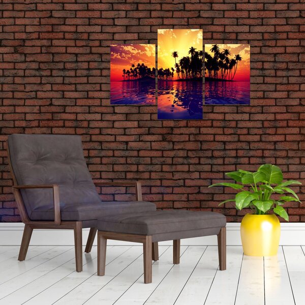 Slika otoka u zalasku sunca (90x60 cm)