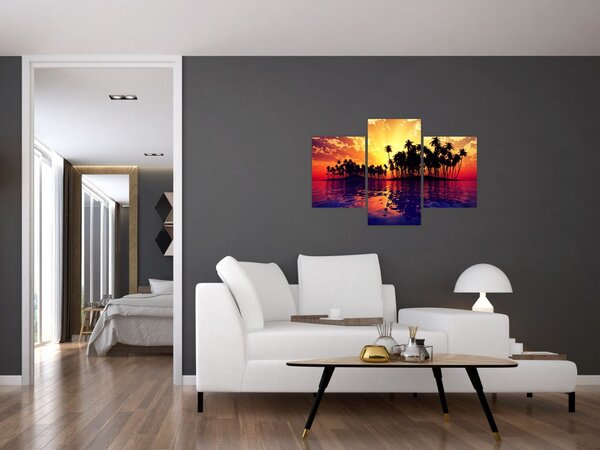 Slika otoka u zalasku sunca (90x60 cm)