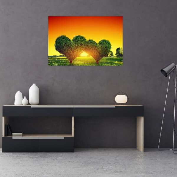 Slika - Srce u krošnjama drveća (90x60 cm)