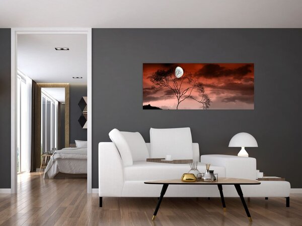 Slika - Mjesec koji osvjetljava noć (120x50 cm)