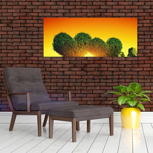 Slika - Srce u krošnjama drveća (120x50 cm)