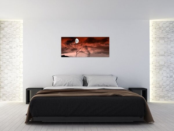 Slika - Mjesec koji osvjetljava noć (120x50 cm)
