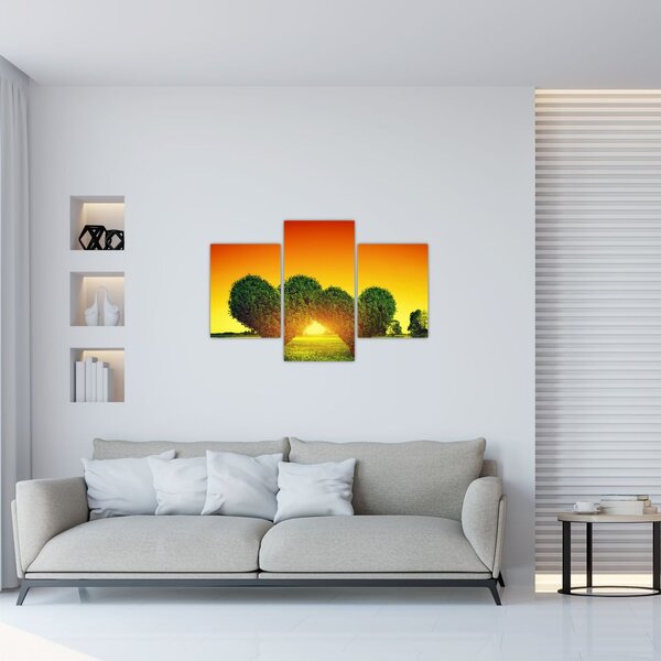 Slika - Srce u krošnjama drveća (90x60 cm)