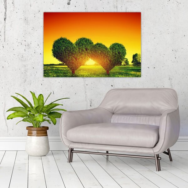 Slika - Srce u krošnjama drveća (90x60 cm)