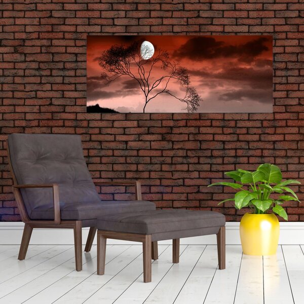 Slika - Mjesec koji osvjetljava noć (120x50 cm)