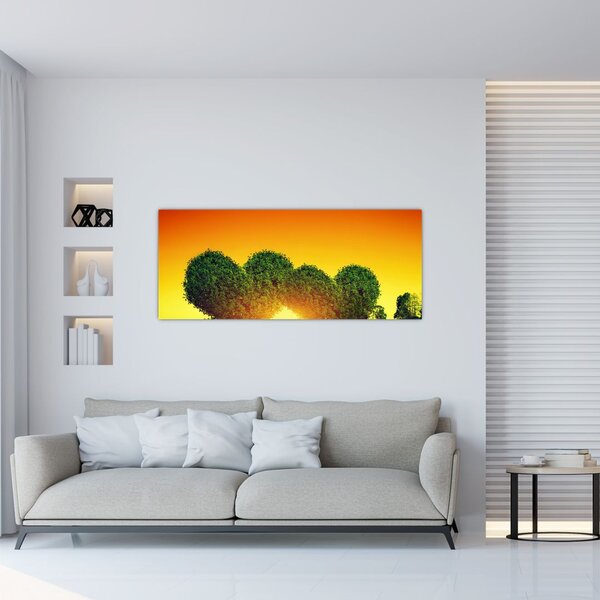Slika - Srce u krošnjama drveća (120x50 cm)