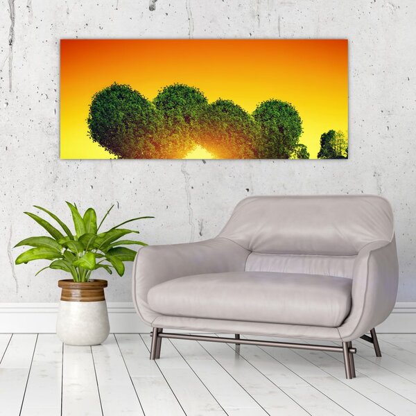 Slika - Srce u krošnjama drveća (120x50 cm)