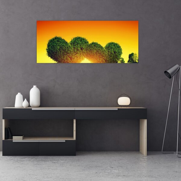 Slika - Srce u krošnjama drveća (120x50 cm)