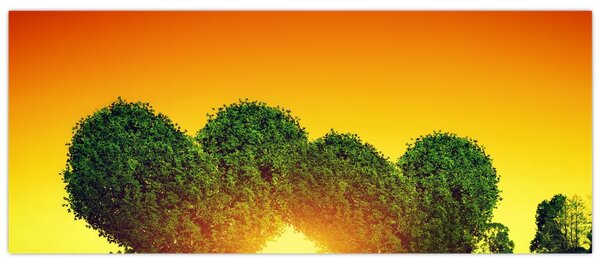 Slika - Srce u krošnjama drveća (120x50 cm)