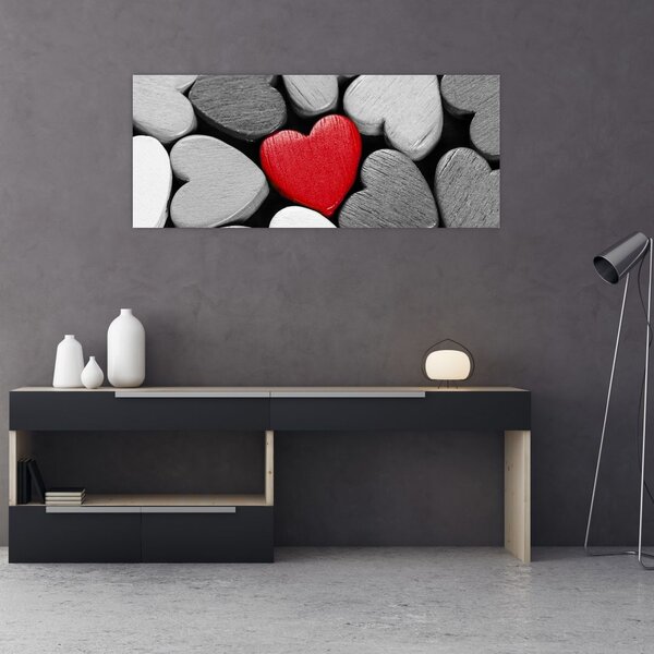 Slika drvenih srca (120x50 cm)