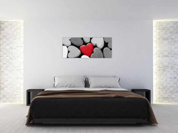 Slika drvenih srca (120x50 cm)