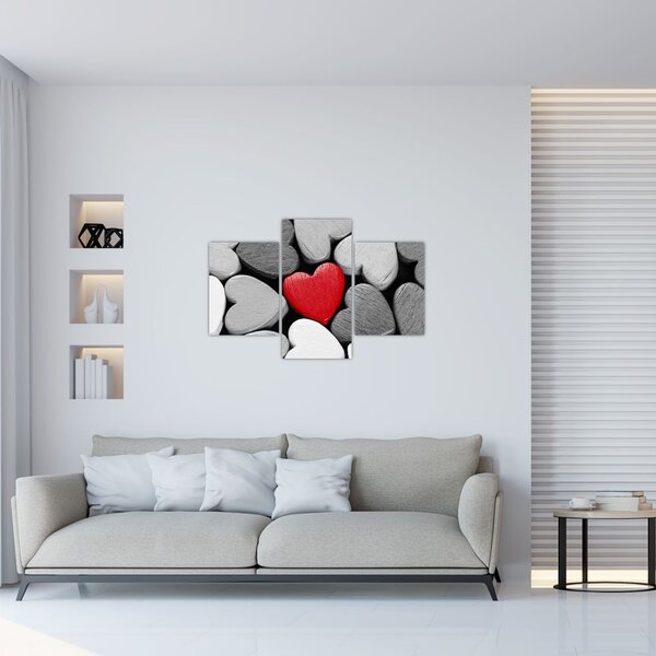 Slika drvenih srca (90x60 cm)