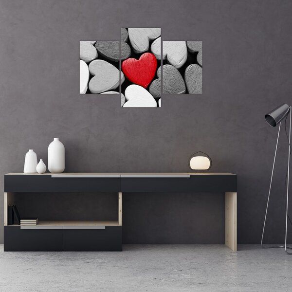 Slika drvenih srca (90x60 cm)