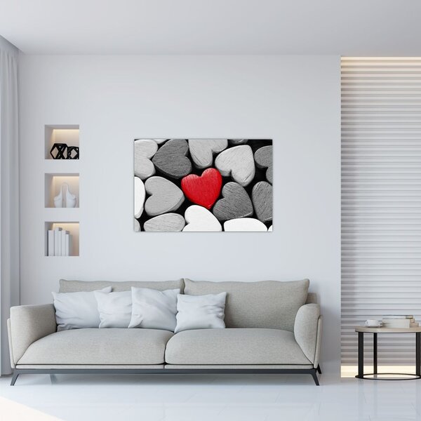 Slika drvenih srca (90x60 cm)
