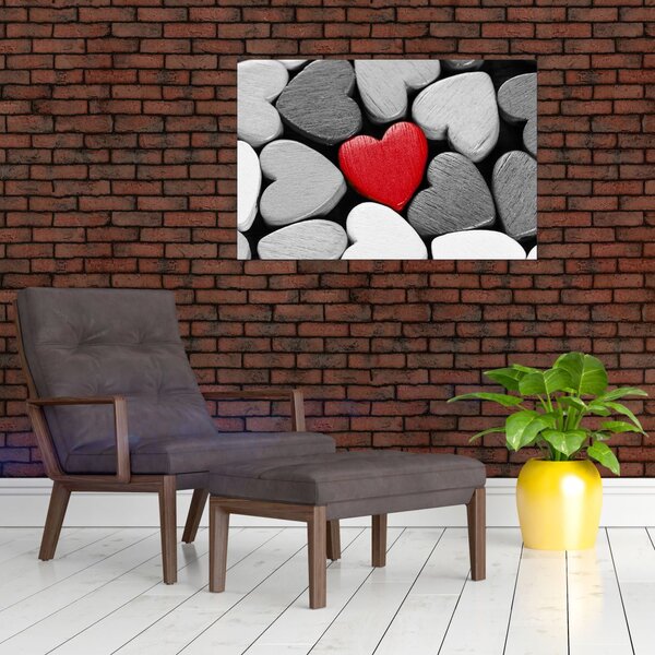 Slika drvenih srca (90x60 cm)