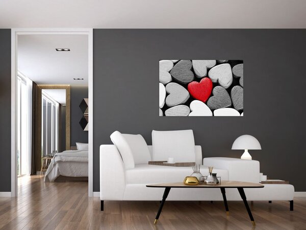 Slika drvenih srca (90x60 cm)