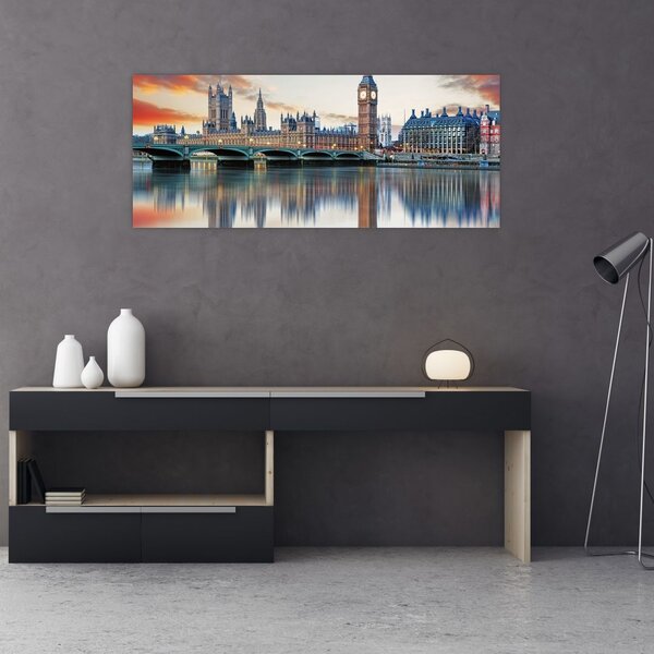 Slika - Londonski Houses of Parliament (120x50 cm)