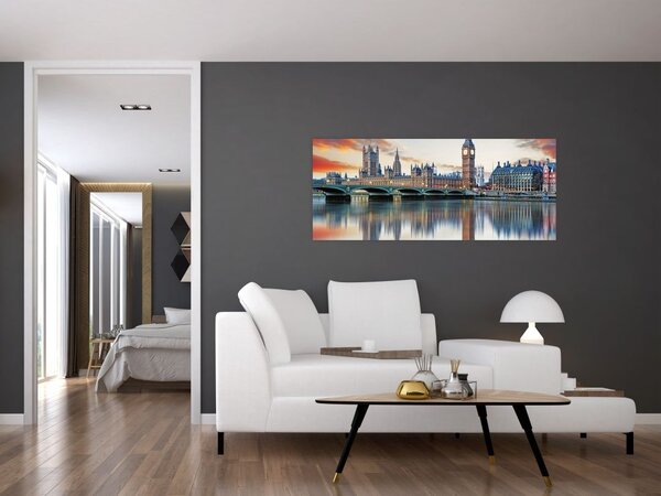 Slika - Londonski Houses of Parliament (120x50 cm)