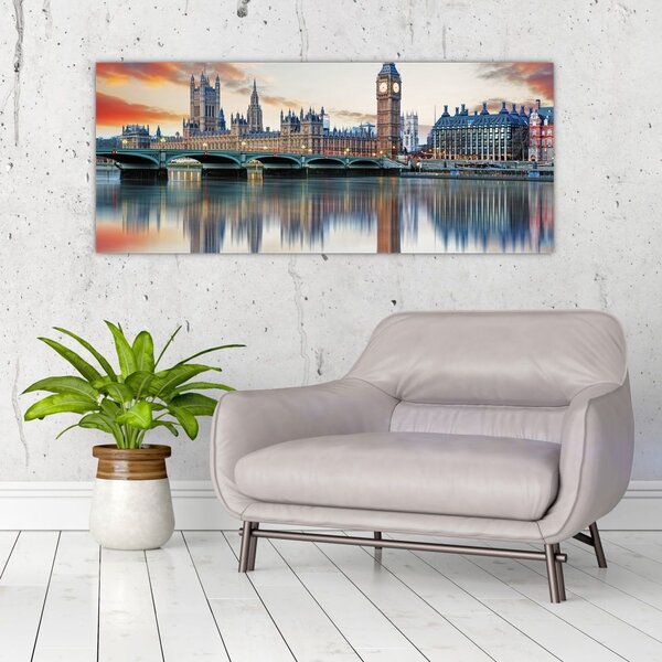 Slika - Londonski Houses of Parliament (120x50 cm)