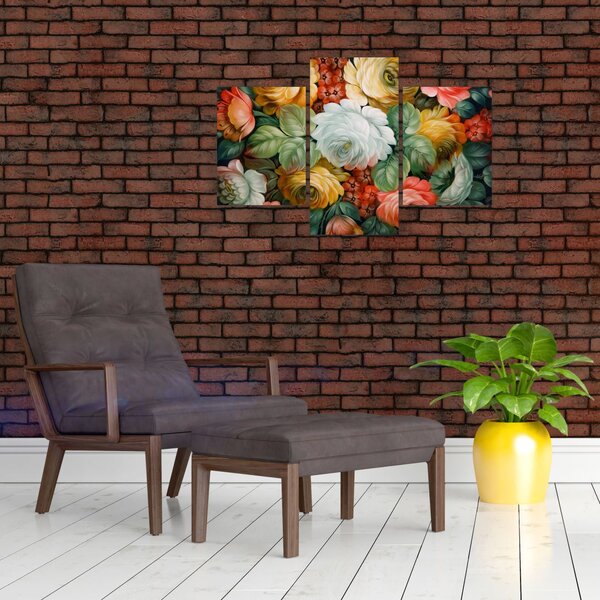 Slika naslikanog buketa cvijeća (90x60 cm)