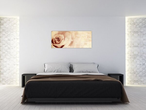 Slika - Cvijet ruže za zaljubljene (120x50 cm)