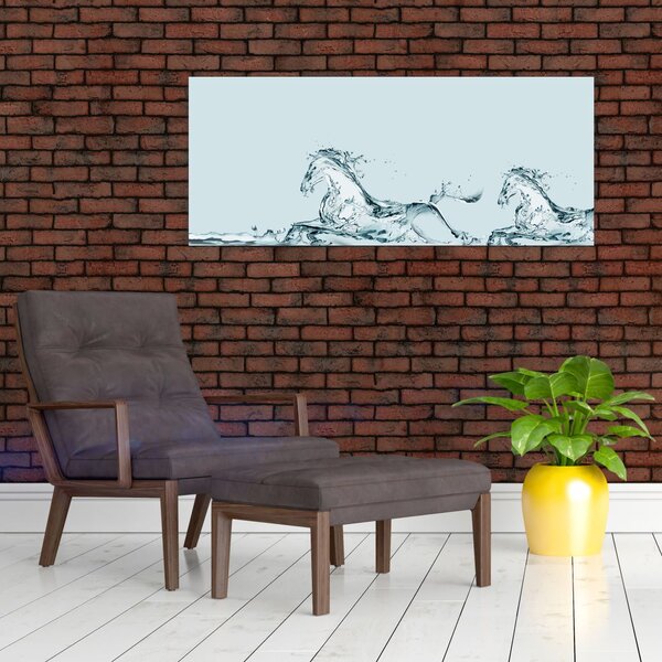 Slika - Konji od kapljica vode (120x50 cm)