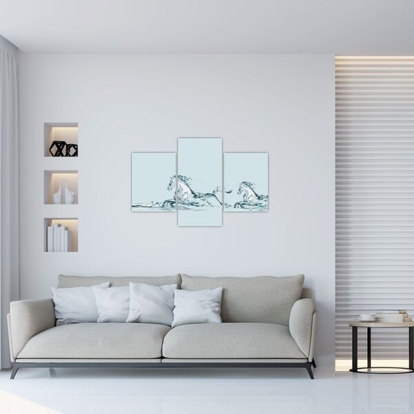 Slika - Konji od kapljica vode (90x60 cm)