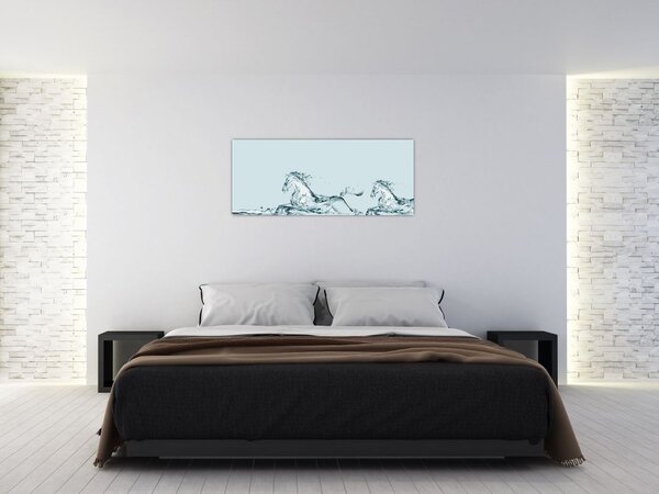 Slika - Konji od kapljica vode (120x50 cm)