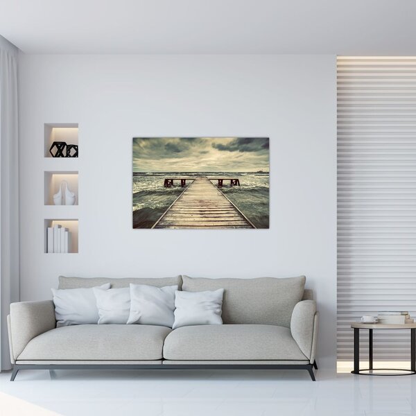 Slika drvenog mola na moru (90x60 cm)