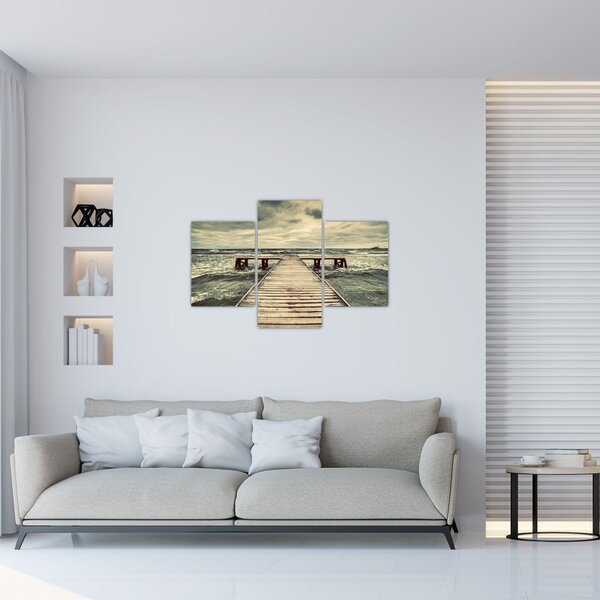 Slika drvenog mola na moru (90x60 cm)