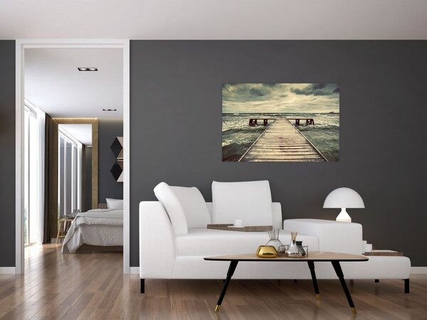 Slika drvenog mola na moru (90x60 cm)