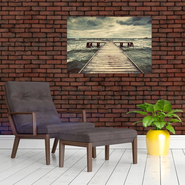 Slika drvenog mola na moru (90x60 cm)