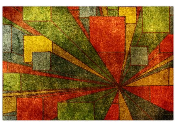 Slika geometrijske apstrakcije (90x60 cm)